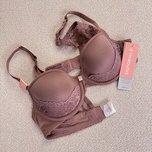 ThirdLove 24/7 Lace Detail T-Shirt Bra, size 34 A 1/2, Mauve